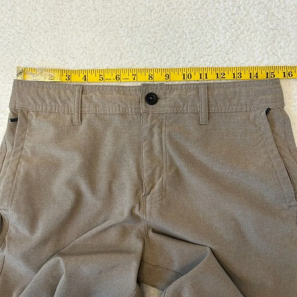 O'Neill Hybrid Shorts Men's Size 30 Tan/Beige Lightweight Pockets